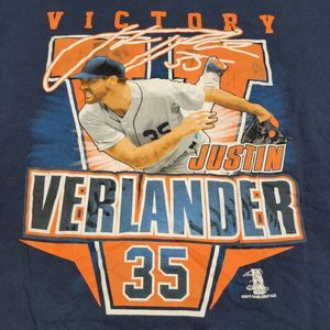 Houston Astros Graphic SS Tee Navy Blue Justin Verlander 35